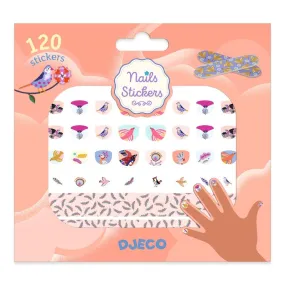 120 Feather Nail Stickers