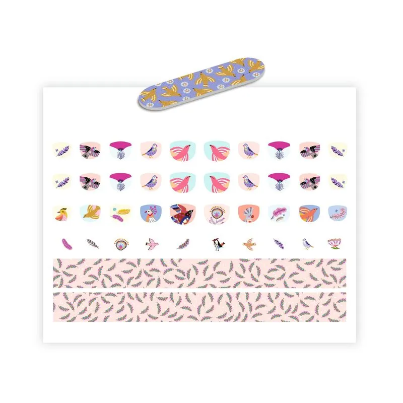 120 Feather Nail Stickers