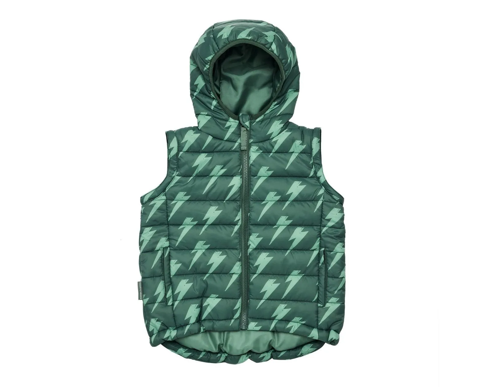 2 in 1 Puffer Jacket & Vest - Lightning Bolt