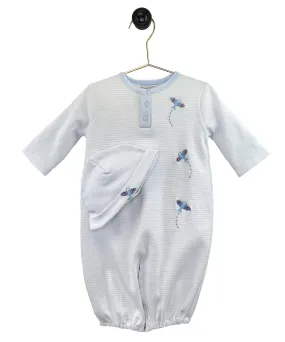 2 Piece Boys Airplane Convertible Gown w/Hat