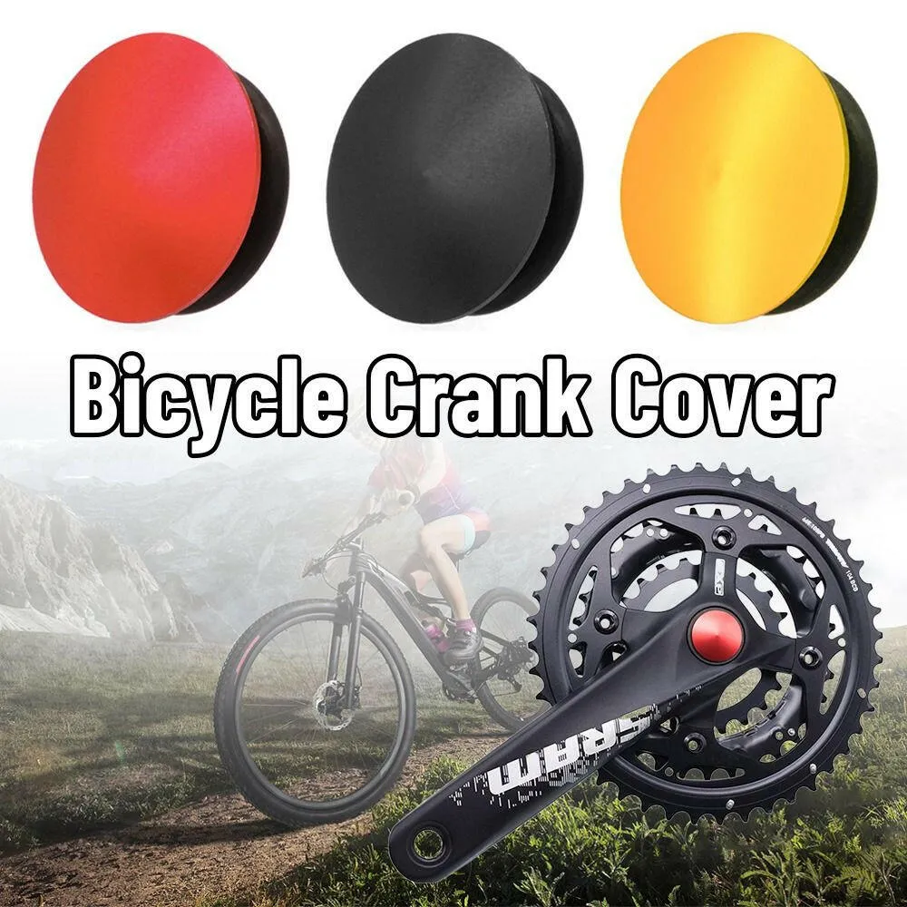 2pcs Waterproof Aluminum Alloy Bicycle Teeth Plate Crank Cover Mountain Road Bike Crankset Plug Screw Dust-Proof Disc Cover