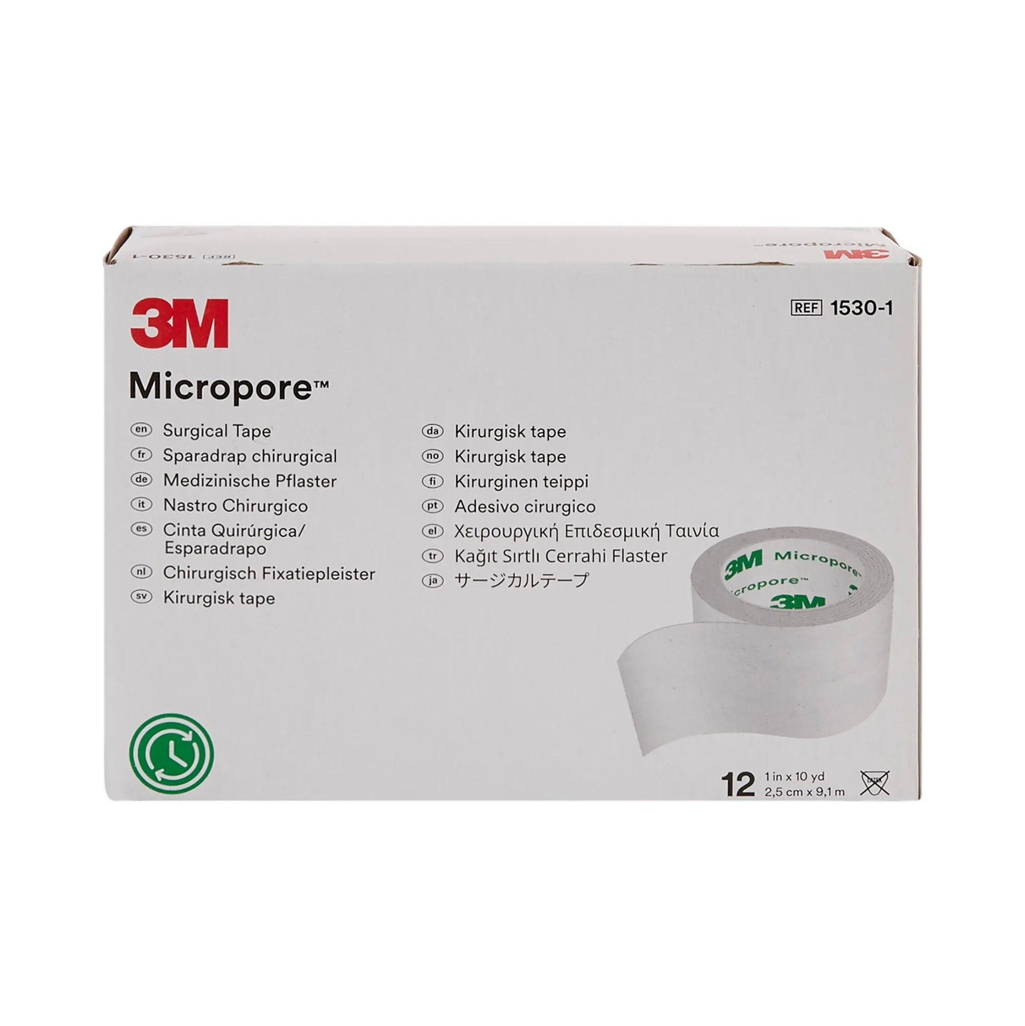 3M™ Micropore™ Paper Medical Tape, 1 Inch x 10 Yard, White, 1 Roll