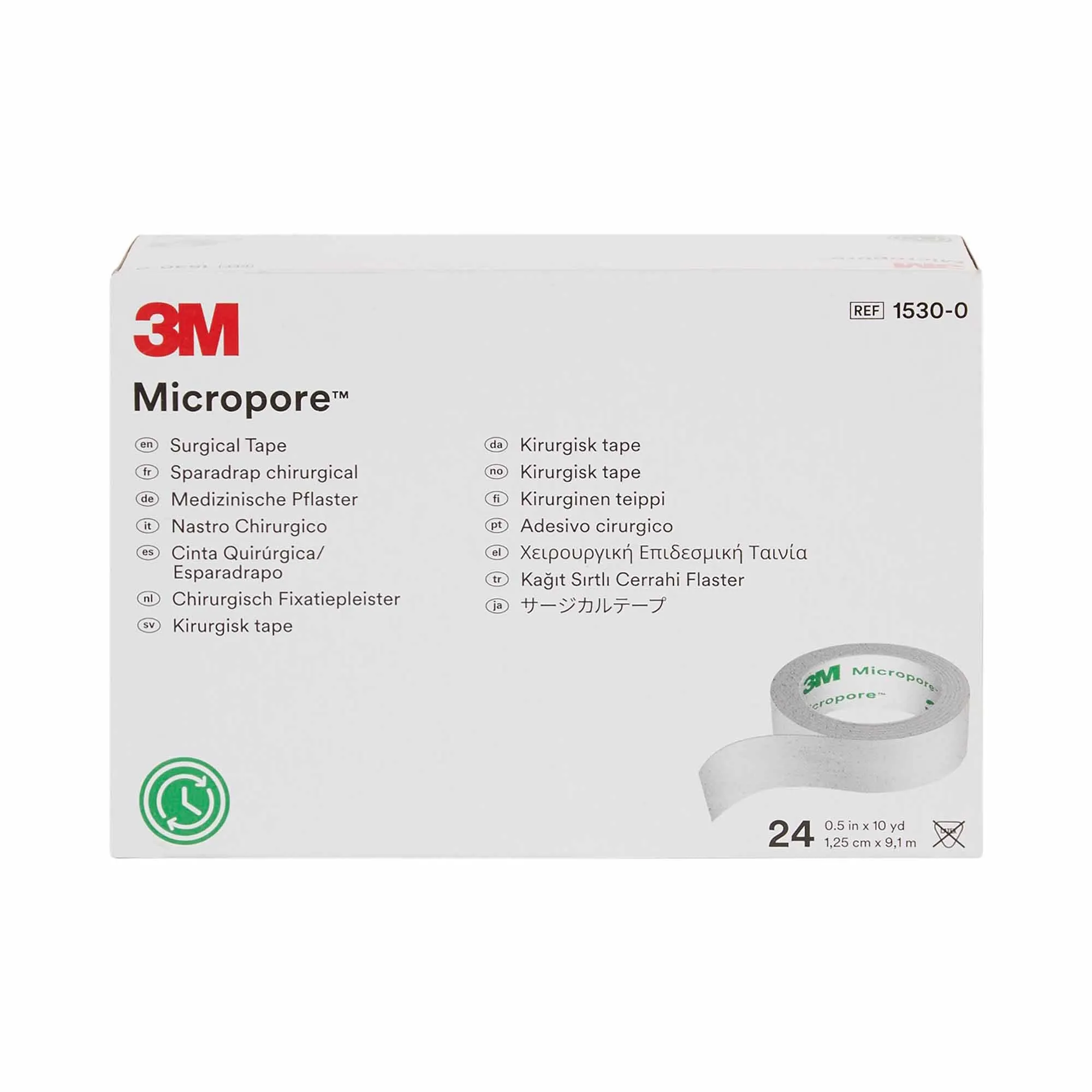 3M™ Micropore™ Paper Medical Tape, 1/2 Inch x 10 Yard, White 24/BOX