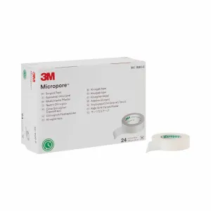 3M™ Micropore™ Paper Medical Tape, 1/2 Inch x 10 Yard, White 24/BOX