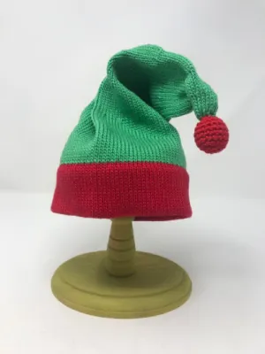 6-9 M Green & Red Elf Cotton Knit Hat