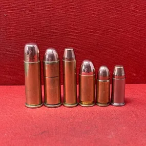 6 x INERT Pistol Calibres, .44 Magnum, 45 Long Colt, .357 Magnum, .45 ACP, 9mm, .38 Smith & Wesson