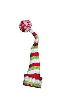 7"L KNIT HAT BOTTLE TOPPER , 4 STYLES