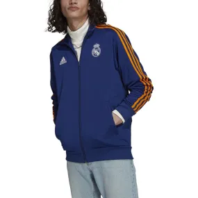 Adidas Men's Real Madrid 3 Stripes Track Jacket- BLUE/ORANGE