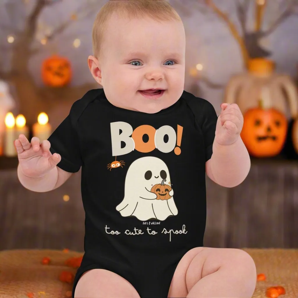 Adorable Vegan Halloween Bodysuit - Organic Cotton Ghost