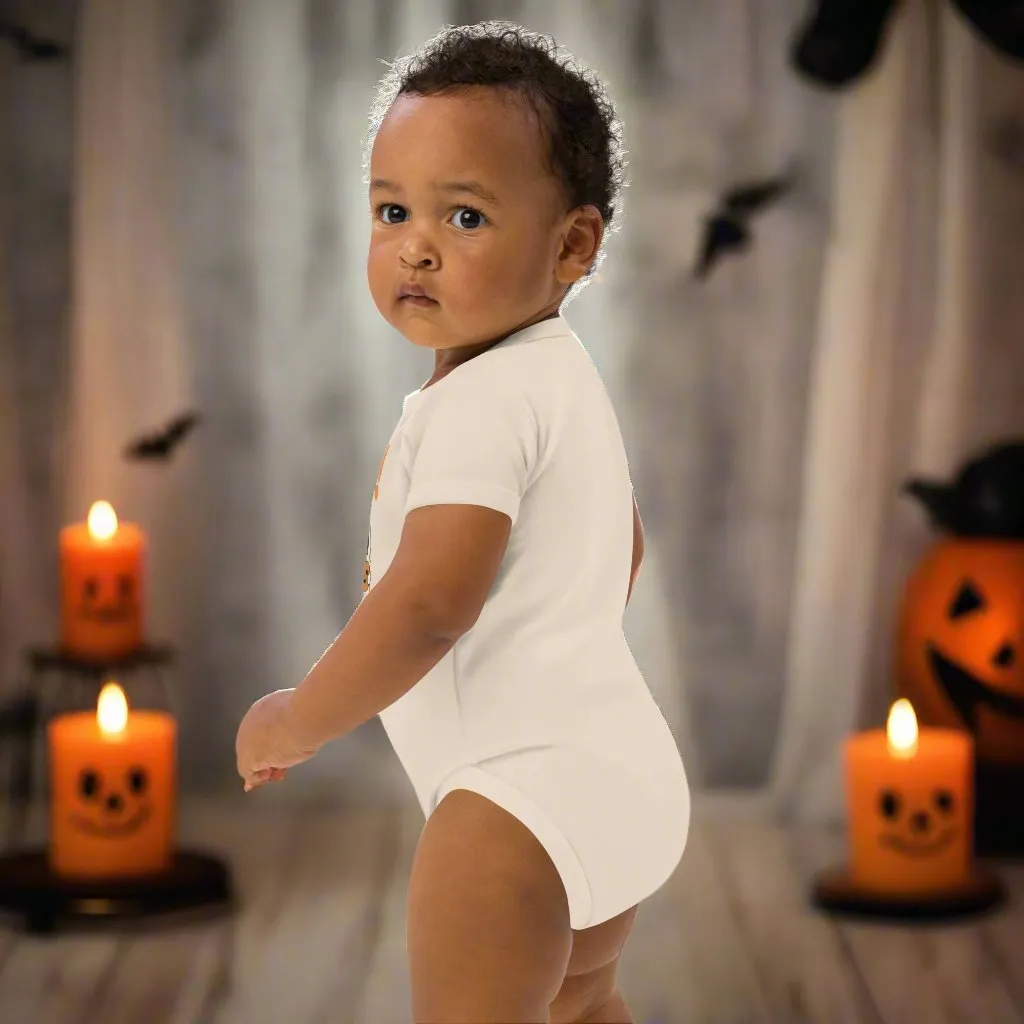 Adorable Vegan Halloween Bodysuit - Organic Cotton Ghost