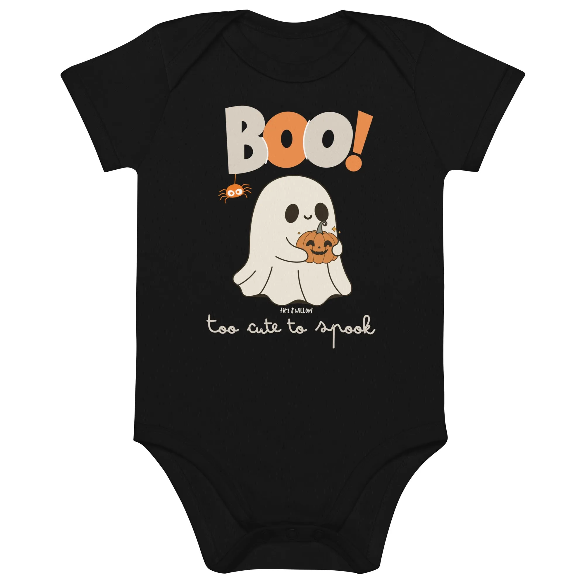 Adorable Vegan Halloween Bodysuit - Organic Cotton Ghost