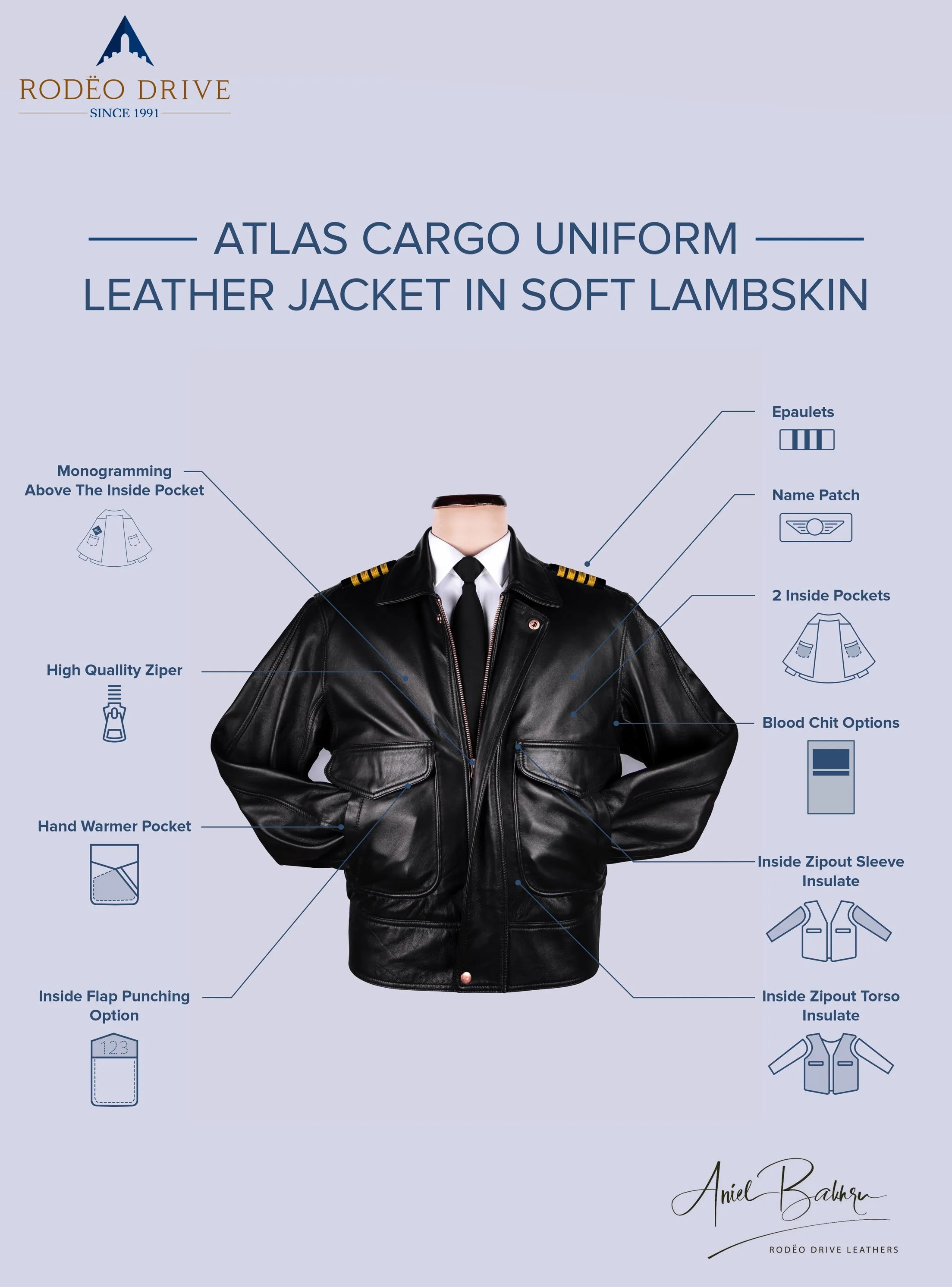 ALL AIRLINES UNIFORM LEATHER JACKETS WOMEN