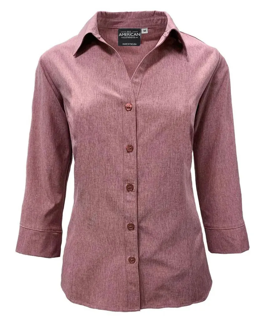 All American Clothing Co. - Women's 3/4 Sleeve Dress Shirt