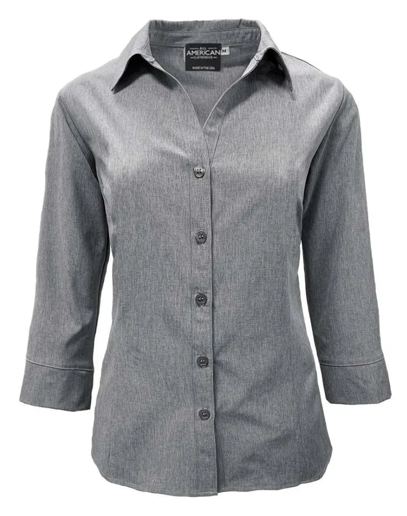 All American Clothing Co. - Women's 3/4 Sleeve Dress Shirt