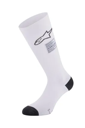 ALPINESTARS 4704323_20_XL ZX V4 Racing socks, FIA 8856-2018, white, Size XL