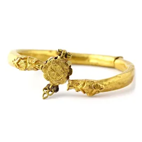 An Islamic Gold Hinged Bracelet, Seljuk Period, 11th-12th century