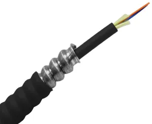 Armored Distribution, Riser Fiber Optic Cable, Multimode OM3, Corning Fiber, Indoor/Outdoor, OFCR (Per Foot)