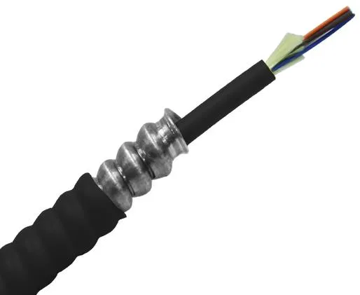 Armored Distribution, Riser Fiber Optic Cable, Single Mode OS2, Corning Fiber, Indoor/Outdoor, OFCR (Per Foot)