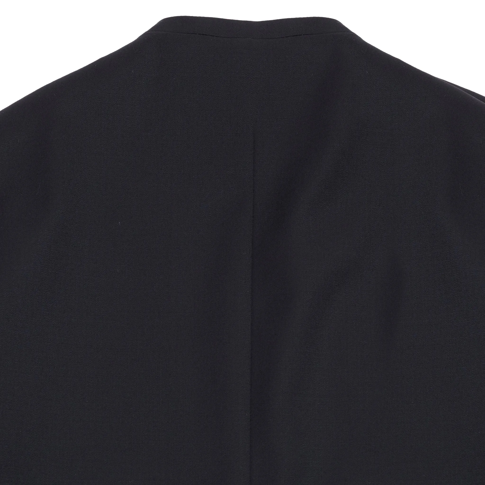 Aton Compact Wool No Collar Jacket in Black