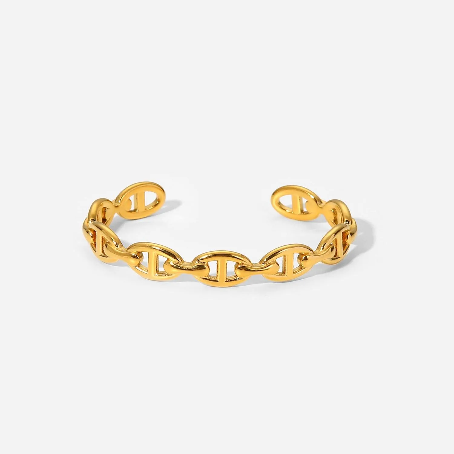 B8.18K Gold Fashion simple and generous open bracelet