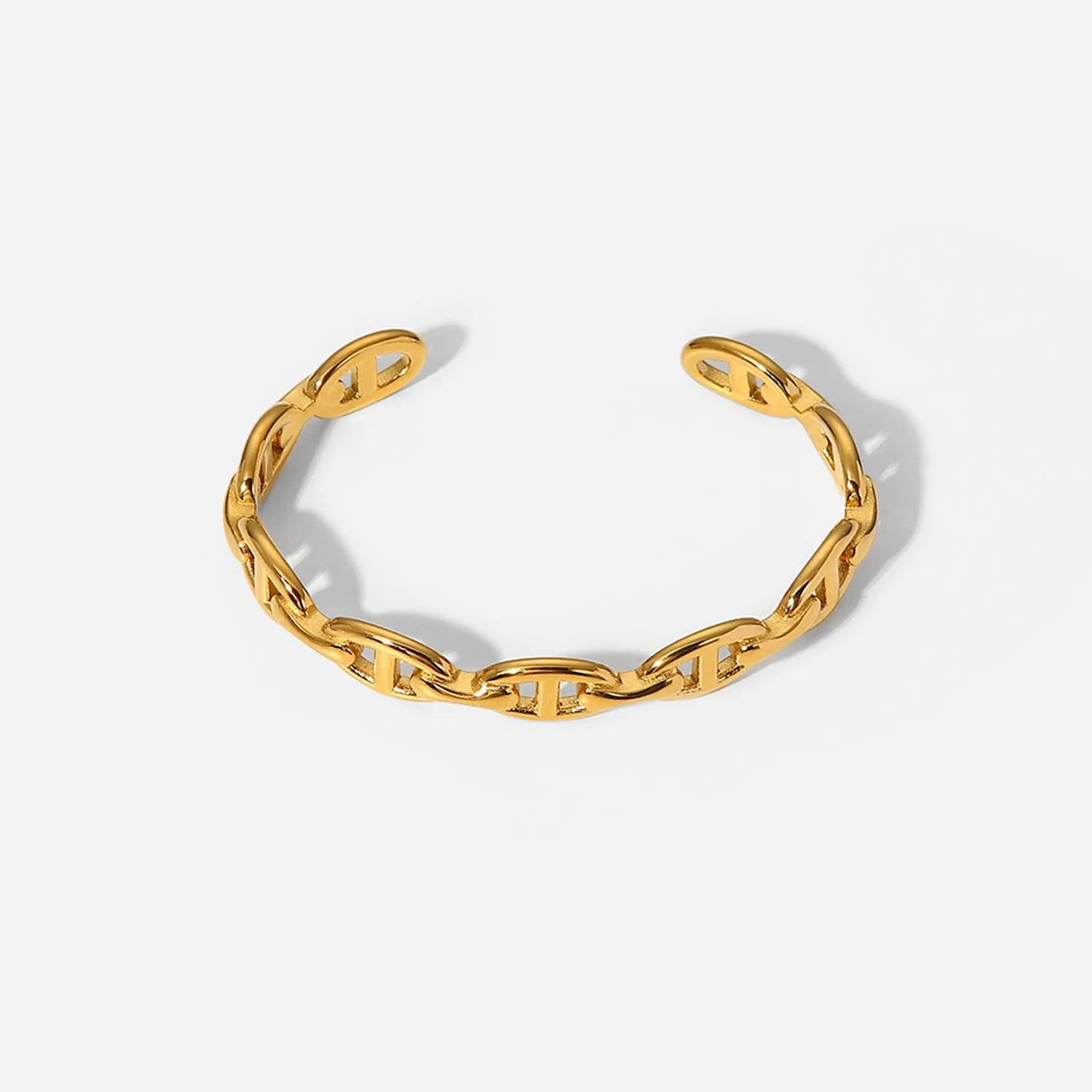 B8.18K Gold Fashion simple and generous open bracelet