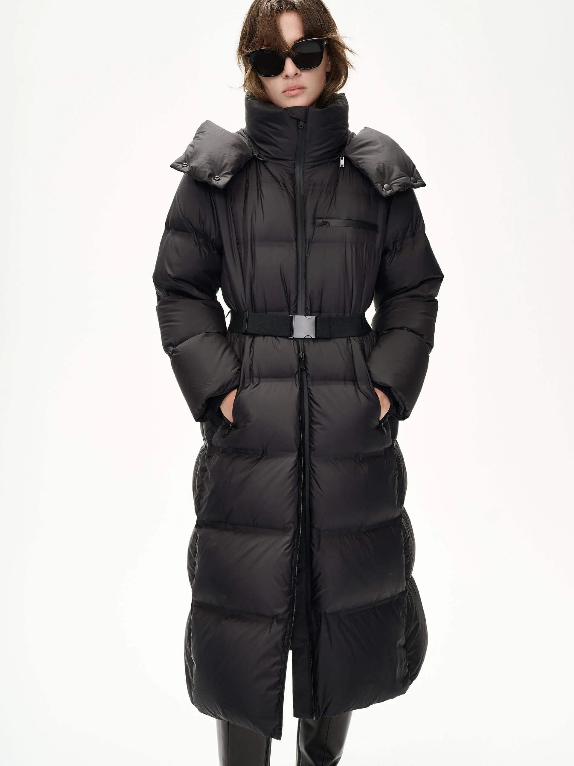 Belt Down Puffer Coat