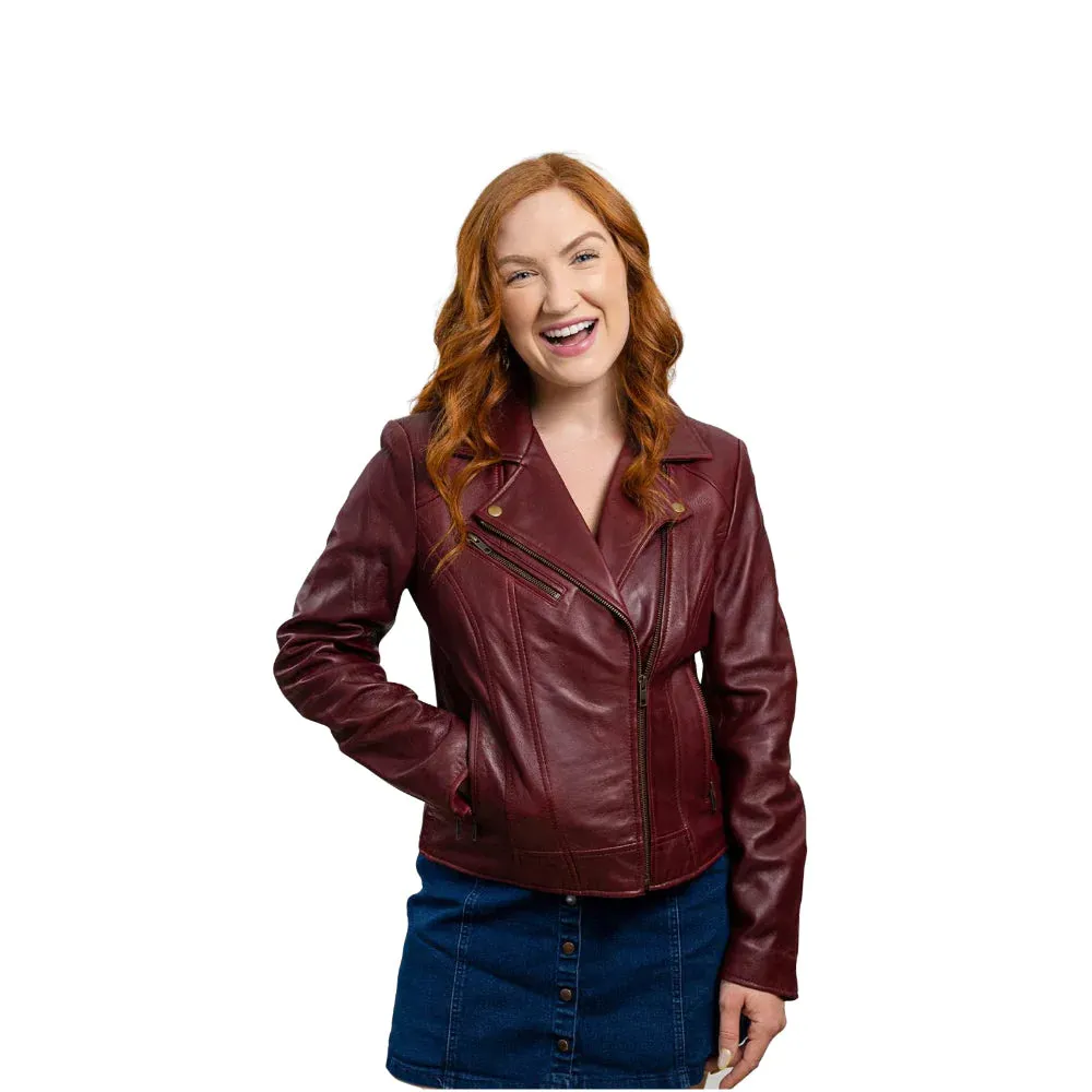 Betsy Womens Fashion Leather Jacket