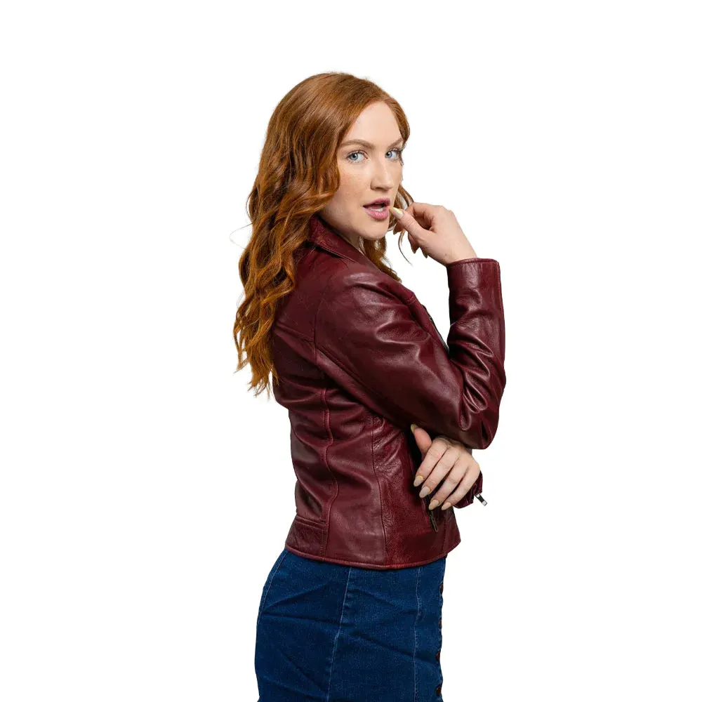 Betsy Womens Fashion Leather Jacket