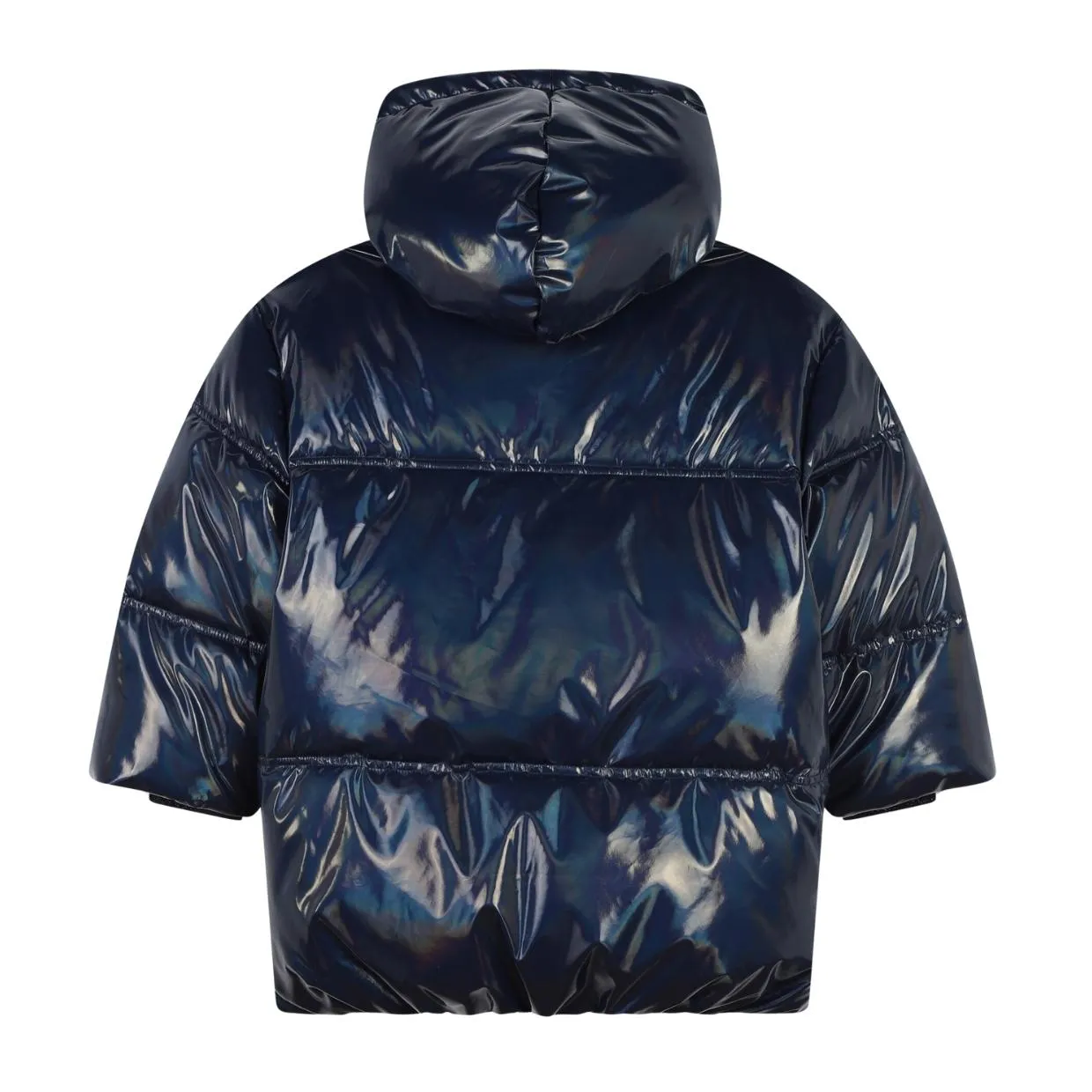 Billieblush Kids Quilted Navy Hooded Puffer Jacket