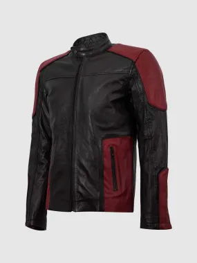 Black & Red Cafe Racer Jacket