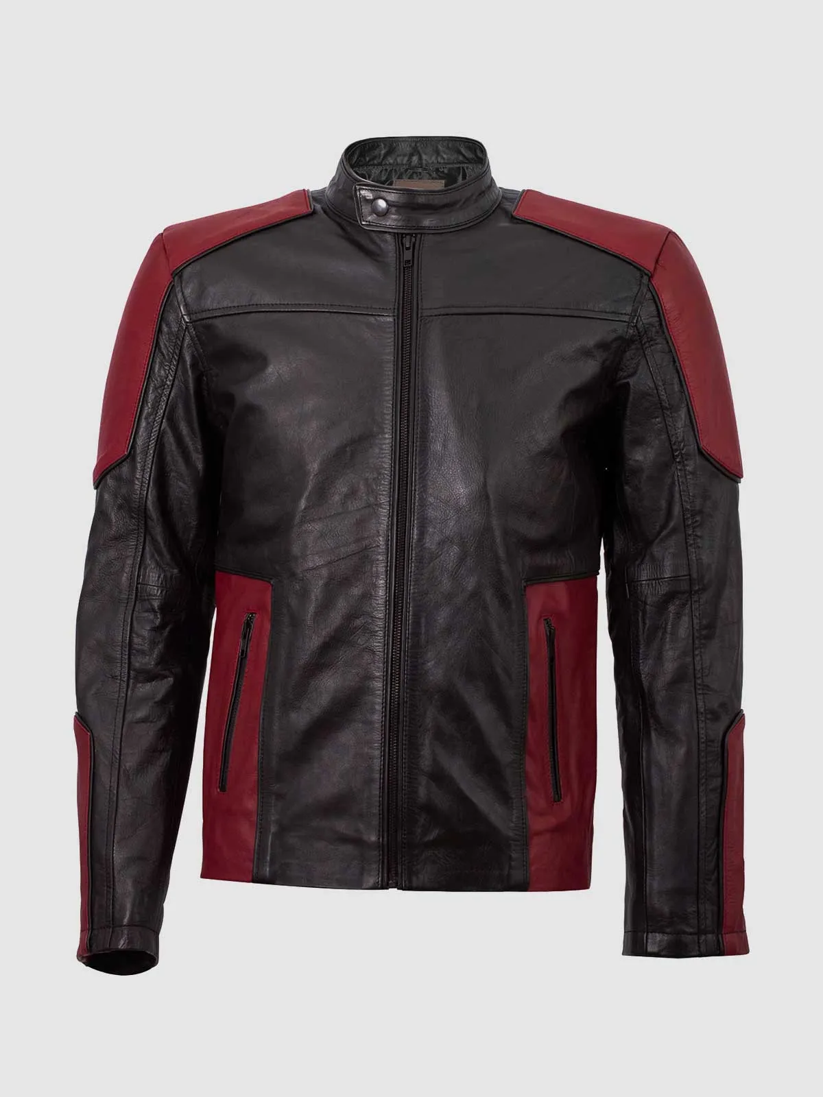 Black & Red Cafe Racer Jacket