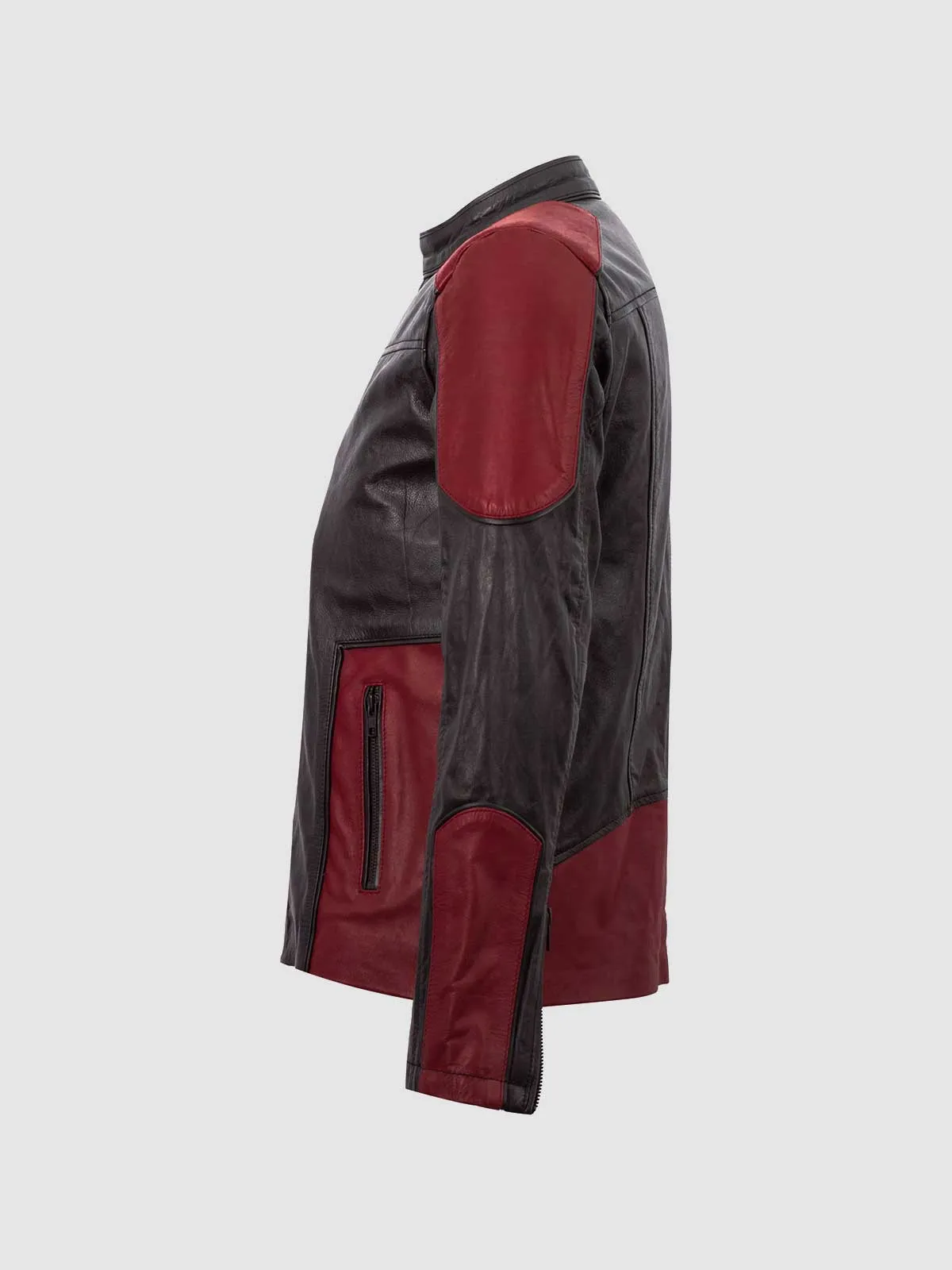 Black & Red Cafe Racer Jacket