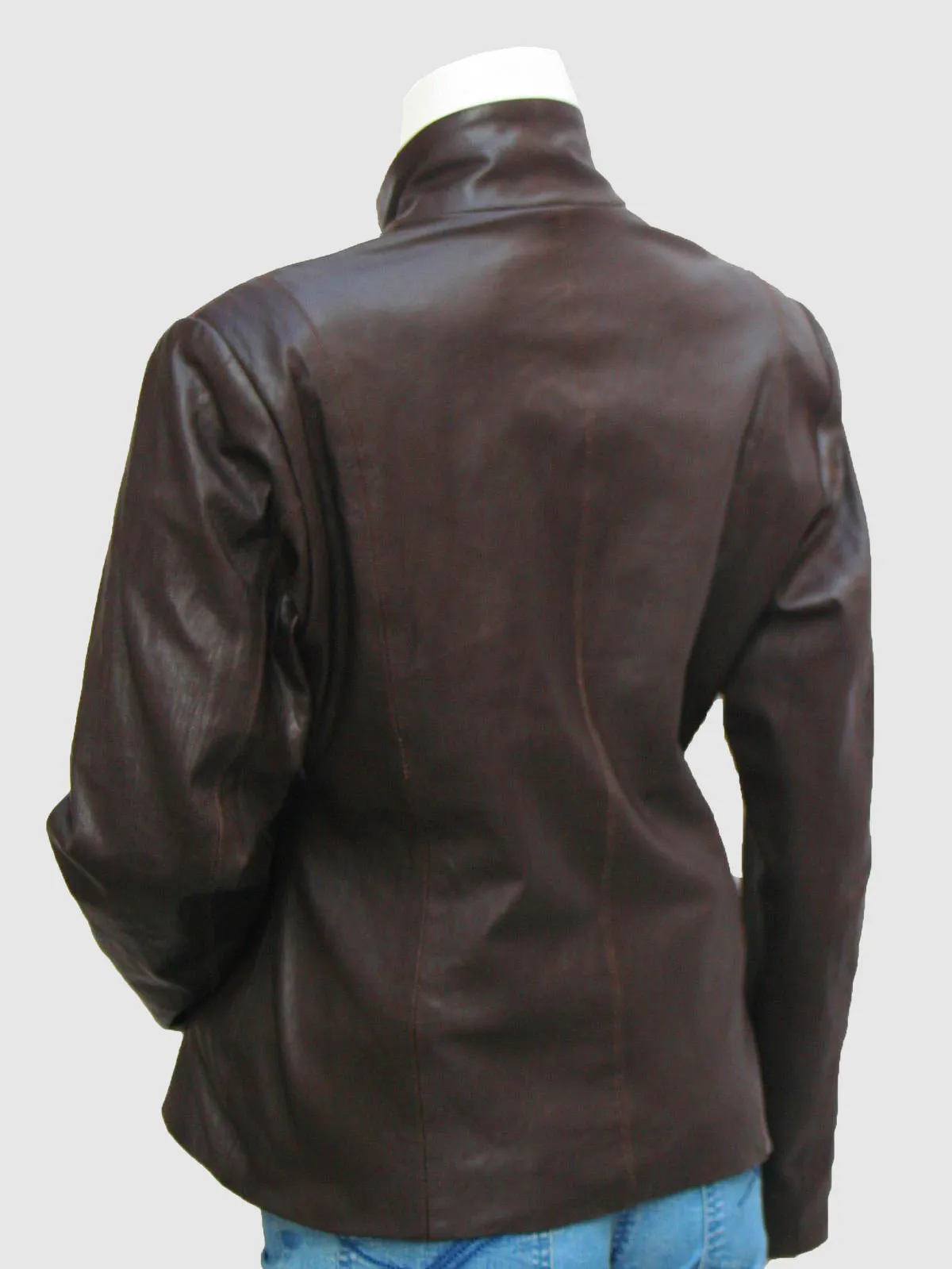 Brown & White Leather Jacket