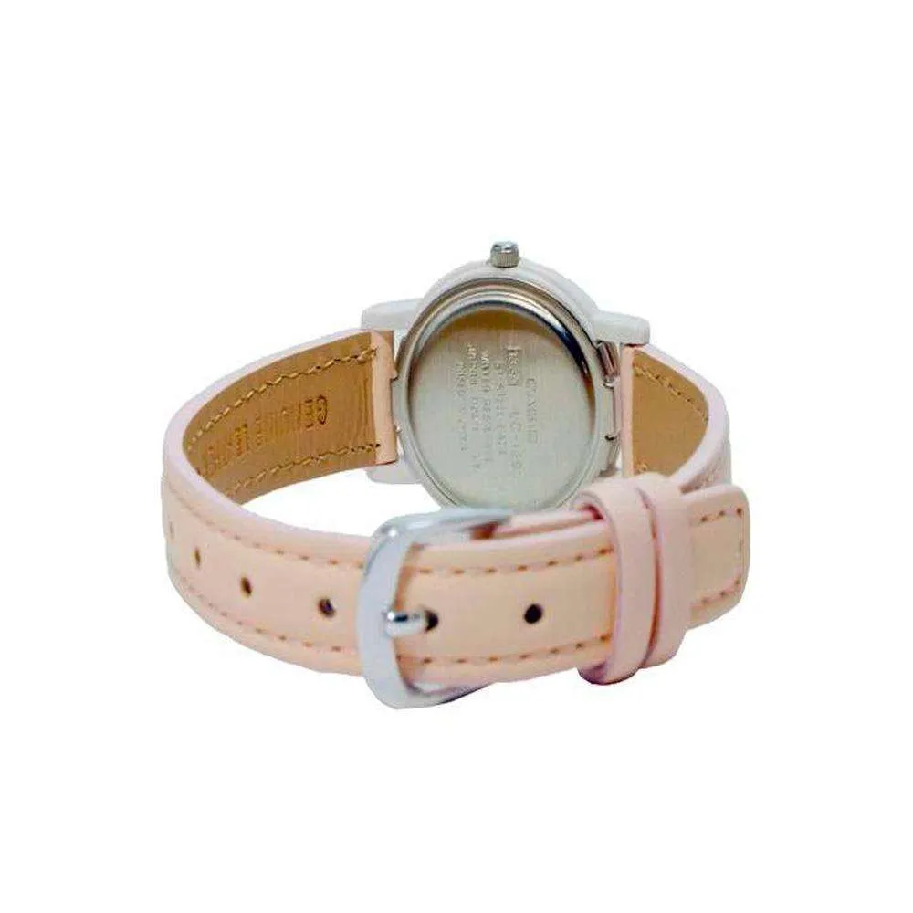 Casio Analog LQ-139L-4B2 Peach Leather Strap Women's Watch