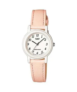 Casio Analog LQ-139L-4B2 Peach Leather Strap Women's Watch