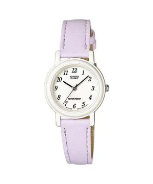 Casio Analog LQ-139L-6B Lilac Leather Strap Women's Watch