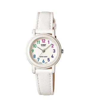 Casio Analog LQ-139L-7B White Leather Strap Women's Watch