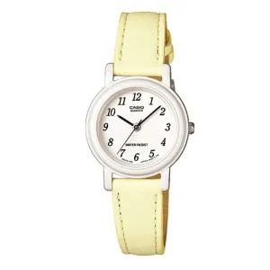 Casio Analog LQ-139L-9B Yellow Leather Strap Women's Watch