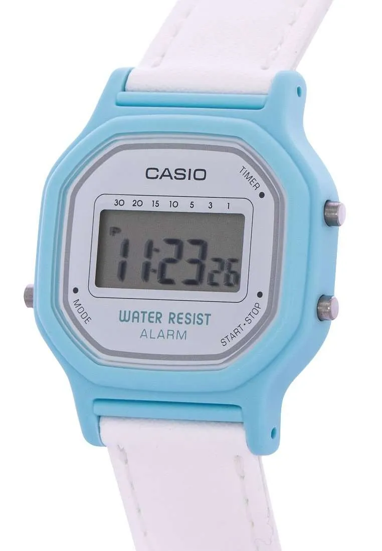 Casio LLA-11WL-2AVDF Blue Leather Strap Watch for Women