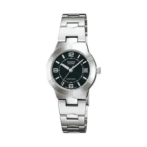 Casio LTP-1241D-1ADF Silver/Black Stainless Steel Strap Watch for Women