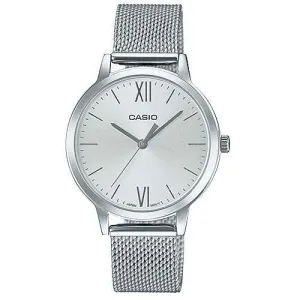 Casio LTP-E157M-7ADF Silver Stainless Strap Watch for Women