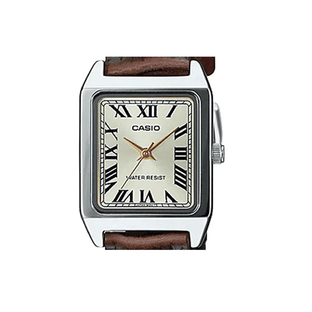 Casio LTP-V007L-9B Brown Leather Watch for Women