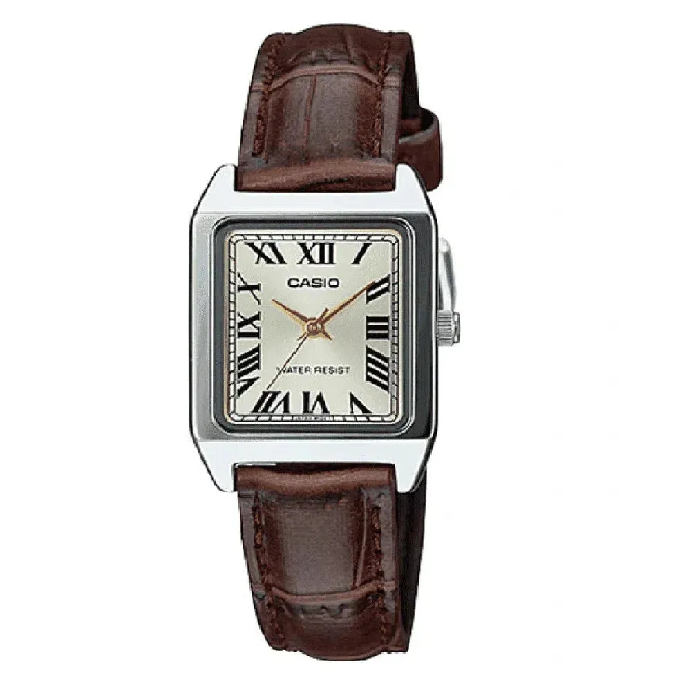 Casio LTP-V007L-9B Brown Leather Watch for Women