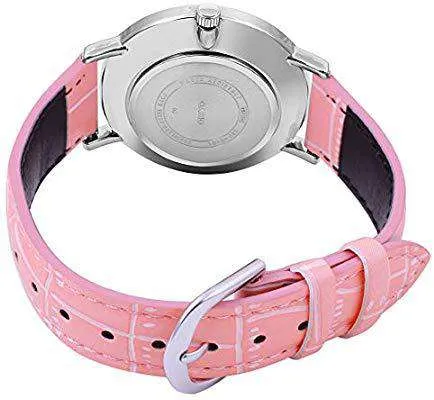 Casio LTP-VT01L-4B Pink Leather Strap Watch for Women