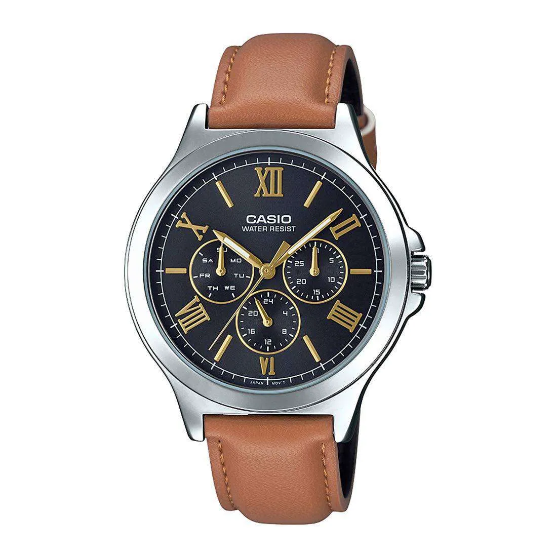 Casio MTP-V300L-1A3 Leather Strap Watch for Men