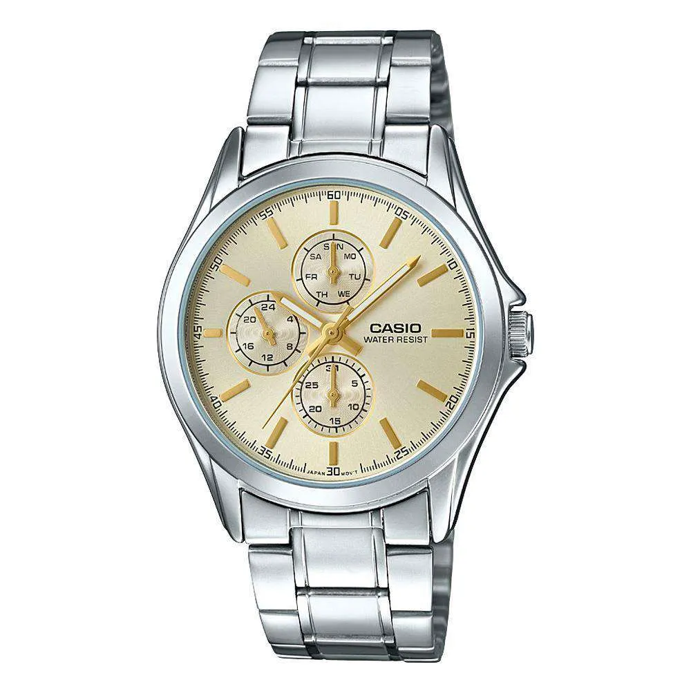 Casio MTP-V302D-9A Silver Stainless Watch for Men