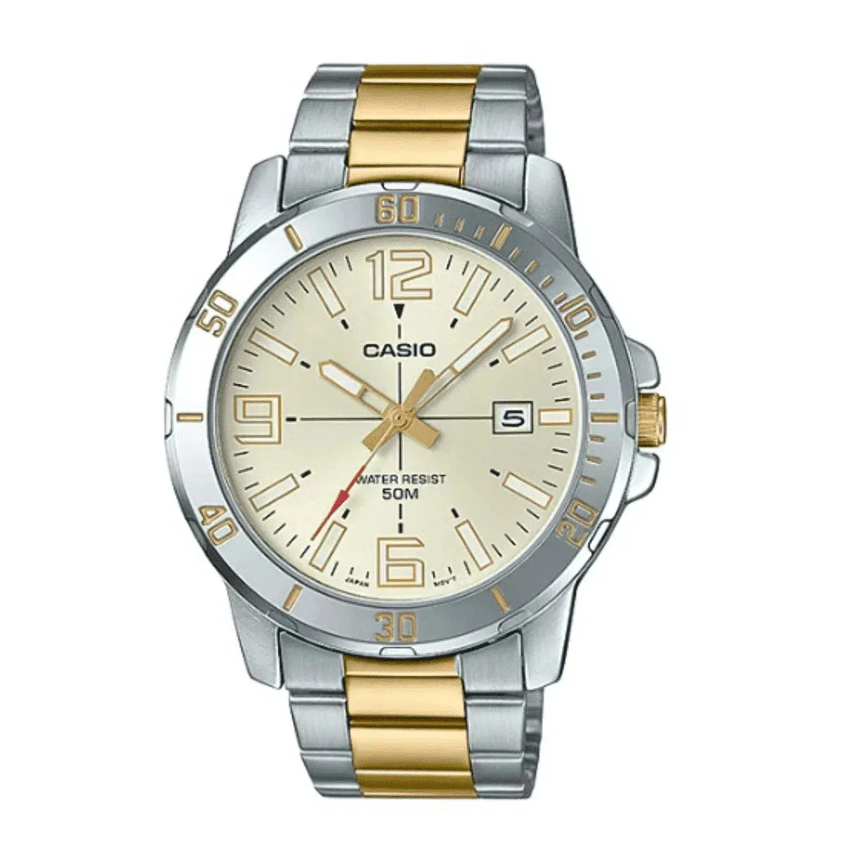 Casio MTP-VD01SG-9B Two-Toned Stainless Watch for Men