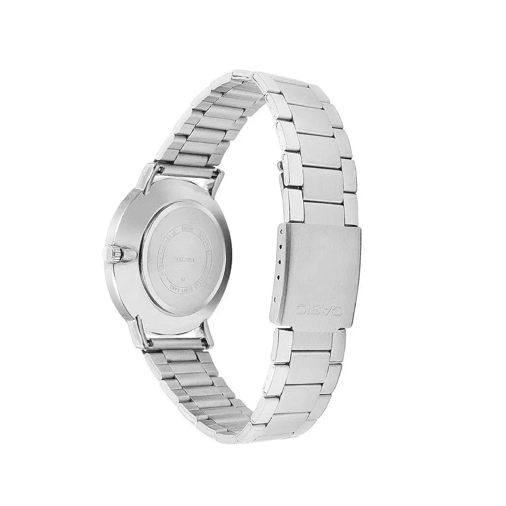 Casio MTP-VT01D-1B Silver Stainless Watch for Men