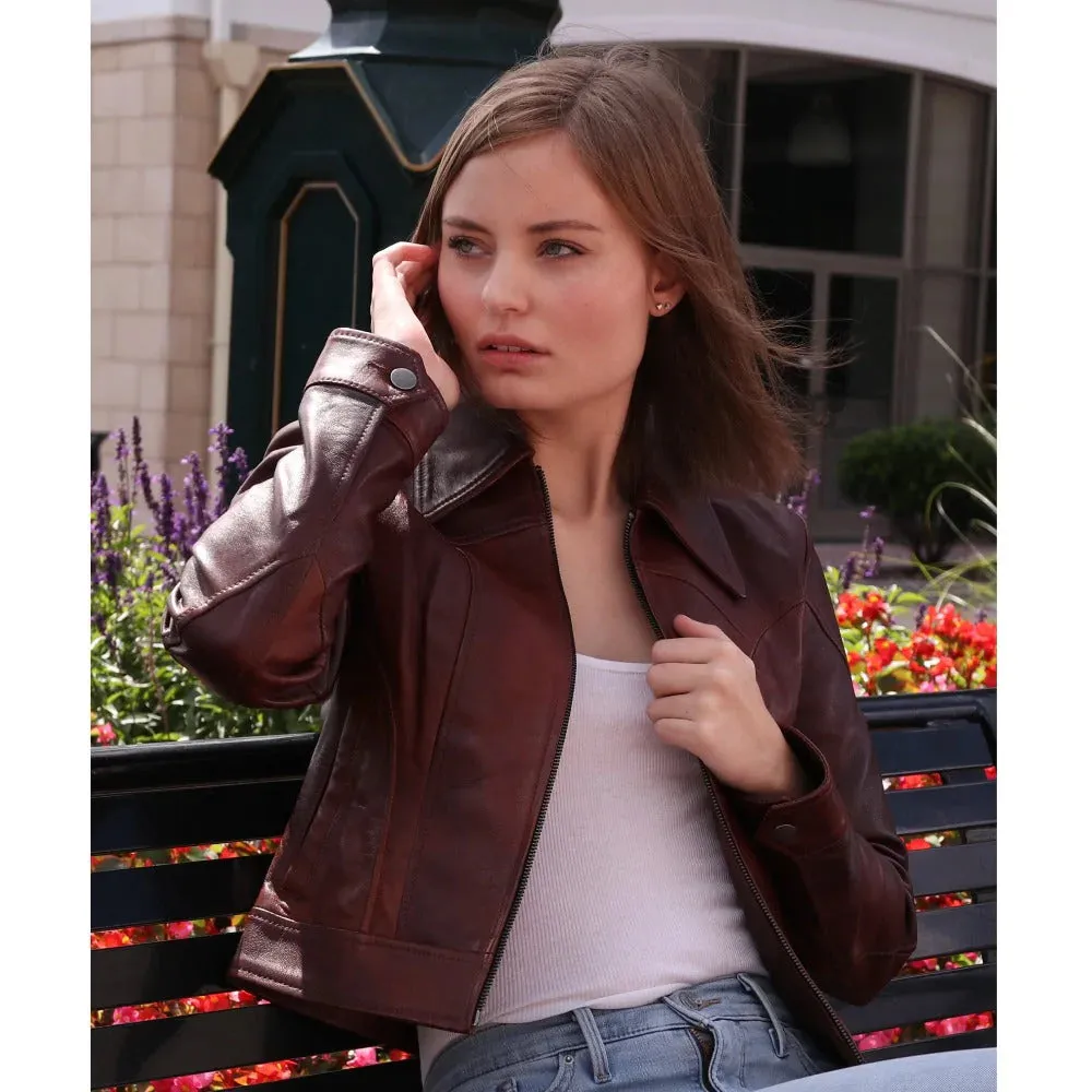 Charlotte womens Fashion Leather Jacket