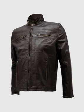 Classic Brown Biker Jacket